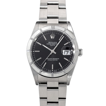 ロレックス オイスターパーペチュアル デイト 15210 ブラック メンズ 時計 【中古】【wristwatch】