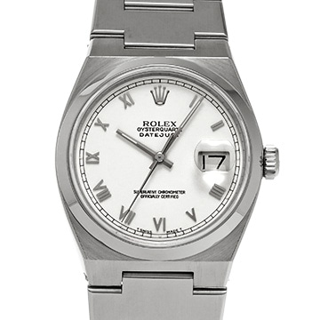 ロレックス オイスタークォーツ デイトジャスト 17000 ホワイト メンズ 時計 【中古】【wristwatch】