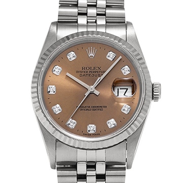 ロレックス デイトジャスト 16234G ピンク/ダイヤモンド メンズ 時計 【中古】【wristwatch】