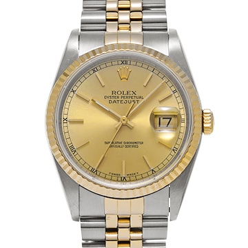 ロレックス デイトジャスト 16233 シャンパン メンズ 時計 【中古】【wristwatch】