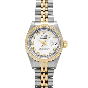 ロレックス デイトジャスト 69173 ホワイト レディース 時計 【中古】【wristwatch】