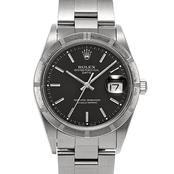 ロレックス オイスターパーペチュアル デイト 15210 ブラック メンズ 時計 【中古】【wristwatch】
