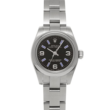 ロレックス オイスターパーペチュアル 26 176200 ブラック レディース 時計 【中古】【wristwatch】