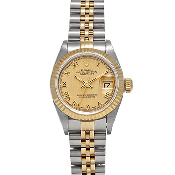 ロレックス デイトジャスト 69173 シャンパン レディース 時計 【中古】【wristwatch】