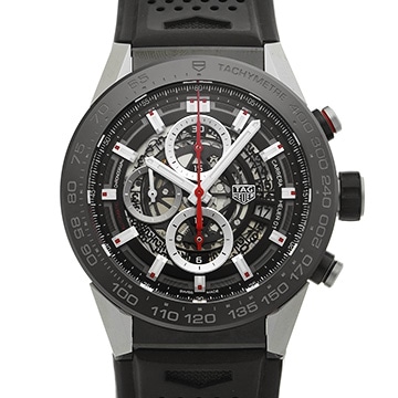 タグ ホイヤー カレラ キャリバーホイヤー01 クロノグラフ CAR2A1Z.FT6044 ブラック メンズ 時計 【中古】【wristwatch】