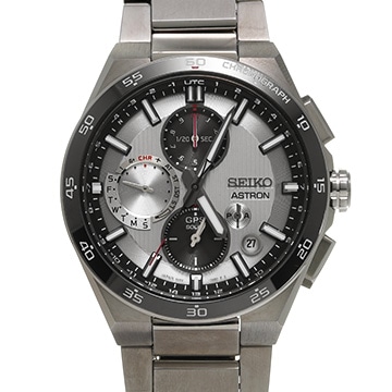 セイコー アストロン デュアルタイム クロノグラフ SBXC153 シルバー/ブラック メンズ 時計 【中古】【wristwatch】