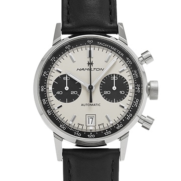 ハミルトン アメリカン クラシック イントラマティック オート クロノ H38416711 ホワイト/ブラック メンズ 時計 【中古】【wristwatch】