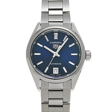 タグ ホイヤー カレラ キャリバー9 WBN2411.BA0621 ブルー レディース 時計 【中古】【wristwatch】