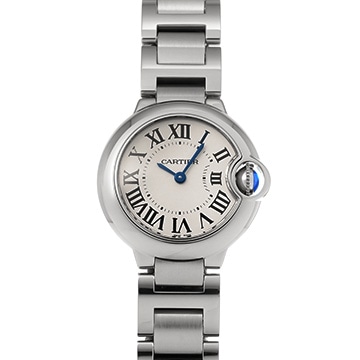 カルティエ バロンブルー ドゥ カルティエ 28mm W69010Z4 シルバー レディース 時計 【中古】【wristwatch】