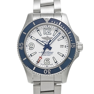 ブライトリング スーパーオーシャン オートマチック42 A17366D81A1A1 ホワイト メンズ 時計 【中古】【wristwatch】