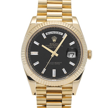 ロレックス デイデイト 40 228238A ブラック/ダイヤモンド メンズ 時計 【中古】【wristwatch】