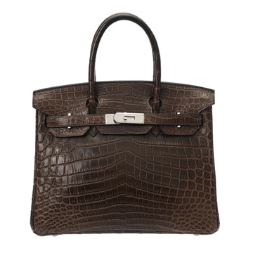 エルメス バーキン 30  マロン ニロティカスマット レディース バッグ 【中古】【bag】