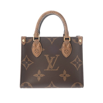 ルイ ヴィトン モノグラムリバースキャンバス オンザゴー BB 2WAY ブラウン M46839 モノグラムキャンバス レディース バッグ 【中古】【bag】