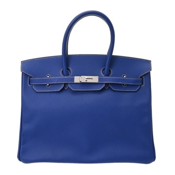 エルメス バーキン 35 キャンディ ブルーエレクトリック/ミコノス ヴォーエプソン レディース バッグ 【中古】【bag】