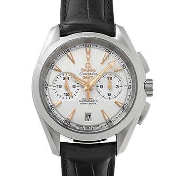 オメガ シーマスター アクアテラ コーアクシャル クロノグラフ GMT 231.13.43.52.02.001 シルバー メンズ 時計 【中古】【wristwatch】