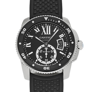 カルティエ カリブル ドゥ カルティエ ダイバー W7100056 ブラック メンズ 時計 【中古】【wristwatch】