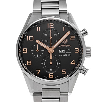 タグ ホイヤー カレラ キャリバー16 クロノグラフ デイデイト CV2A1AB.BA0738 ブラック メンズ 時計 【中古】【wristwatch】