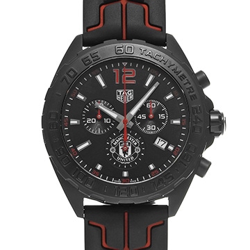 タグ ホイヤー フォーミュラ1 クォーツ クロノグラフ マンチェスター・ユナイテッド CAZ101J.FT8027 ブラック メンズ 時計 【中古】【wristwatch】