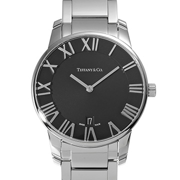 ティファニー アトラス 2ハンド 34875987 ブラック メンズ 時計 【中古】【wristwatch】