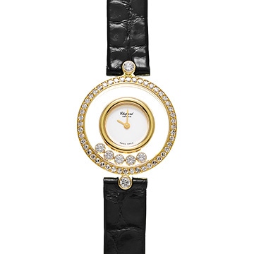 ショパール ハッピーダイヤモンド 20/3926 ホワイト/ダイヤモンド レディース 時計 【中古】【wristwatch】