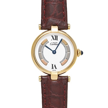 カルティエ マスト ヴァンドーム ヴェルメイユ SM W1006554 ホワイト レディース 時計 【中古】【wristwatch】