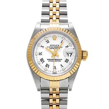 ロレックス デイトジャスト 69173G ホワイト/ダイヤモンド レディース 時計 【中古】【wristwatch】