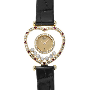 ショパール ハッピーダイヤモンド 20/4681/21 シャンパン/ダイヤモンド レディース 時計 【中古】【wristwatch】