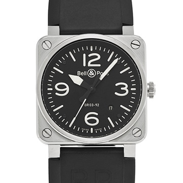 ベル＆ロス BR 03-92 ブラック スチール BR0392-BL-ST ブラック メンズ 時計 【中古】【wristwatch】