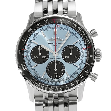 ブライトリング ナビタイマー B01 クロノグラフ 41 AB0139241C2A1 アイスブルー/ブラック メンズ 時計 【中古】【wristwatch】