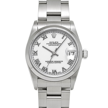 ロレックス デイトジャスト 68240 ホワイト ユニセックス 時計 【中古】【wristwatch】