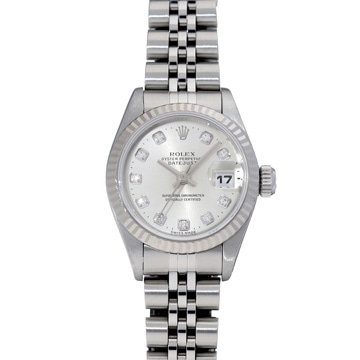 ロレックス デイトジャスト 69174G シルバー/ダイヤモンド レディース 時計 【中古】【wristwatch】