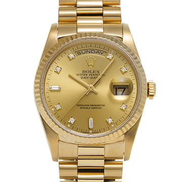 ロレックス デイデイト 18238A シャンパン/ダイヤモンド メンズ 時計 【中古】【wristwatch】