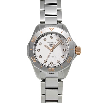 タグ ホイヤー アクアレーサー プロフェッショナル 200 クォーツ WBP1450.BA0622 ホワイトシェル/ダイヤモンド メンズ 時計 【中古】【wristwatch】