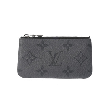 ルイ ヴィトン モノグラムエクリプス カードキーケース ポシェットクレ ブラック/グレー M80905 モノグラムエクリプスリバース ユニセックス 財布 【中古】【purse】