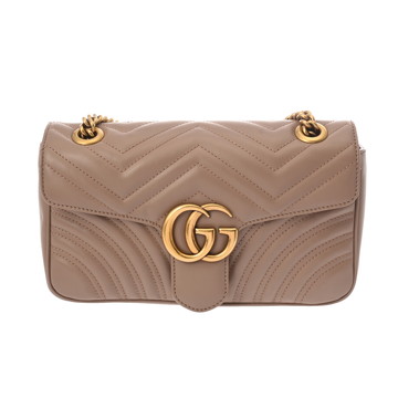 グッチ GGマーモント ミディアム ショルダーバッグ トープ 443497 493075 レザー レディース バッグ 【中古】【bag】