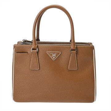 プラダ ガレリア ミディアムバッグ 2WAY ブラウン 1BA863 サフィアーノレザー レディース バッグ 【中古】【bag】