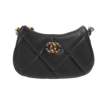 シャネル CHANEL19 チェーンクラッチ CHANEL19 ブラック AP3763 シャイニーラムスキン レディース バッグ 【中古】【bag】