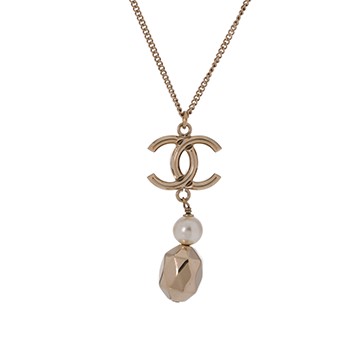 シャネル ネックレス ゴールド/ホワイト メタル/レジンパール レディース ジュエリー 【中古】【jewelry】