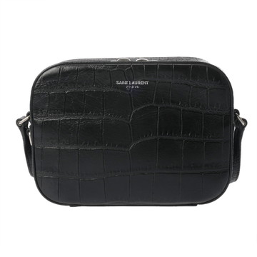 サンローラン スモールカメラバッグ ブラック GNR395794 クロコダイルエンボスレザー レディース バッグ 【中古】【bag】