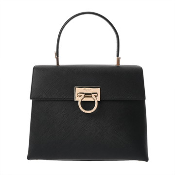 サルヴァトーレ フェラガモ 2way ハンドバッグ ブラック カーフ レディース バッグ 【中古】【bag】