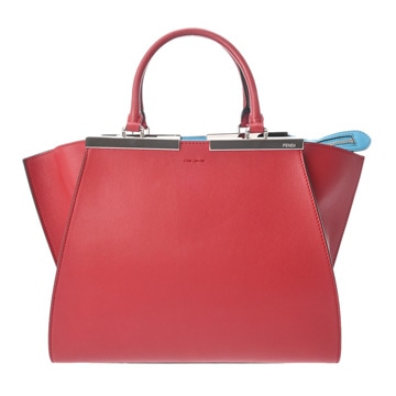 フェンディ トロワジュール レッド/ブルー 8BH279-1A5 カーフレザー レディース バッグ 【中古】【bag】