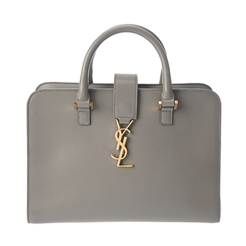 サンローラン ベイビーカバス 2WAY グレー ARS472469Y 1017 スムースカーフ レディース バッグ 【中古】【bag】