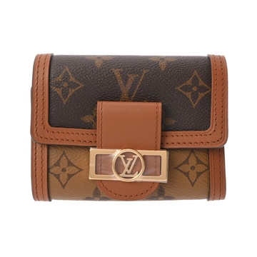 ルイ ヴィトン モノグラムリバース ポルトフォイユ ドーフィーヌ コンパクト ブラウン M68725 モノグラムキャンバス レディース 財布 【中古】【purse】