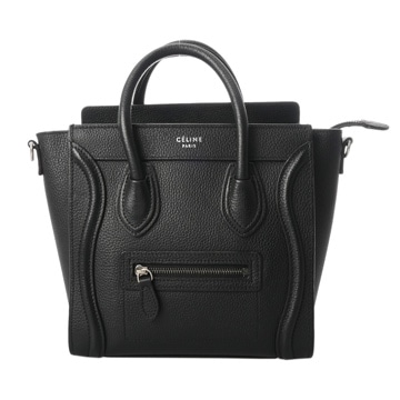 セリーヌ ラゲージ ナノ 2WAY ブラック 168243DRU.38NO ドラムドカーフ レディース バッグ 【中古】【bag】