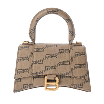バレンシアガ アワーグラス XS ベージュ 592833 2762 O 498075 PVC レディース バッグ 【中古】【bag】