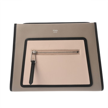 フェンディ ラナウェイ スモール グレージュ/ベージュ/ライトブルー/ブラック 8BH344-A38C-199-8007 カーフレザー レディース バッグ 【中古】【bag】