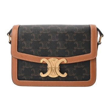 セリーヌ ティーン トリオンフ タン 188882BZ4.04LU トリオンフ キャンバス/カーフ レディース バッグ 【中古】【bag】