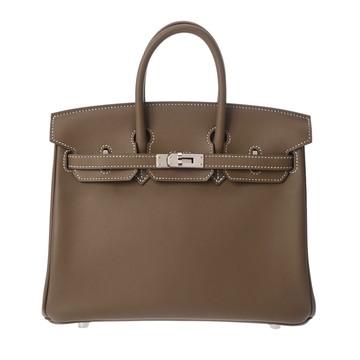 エルメス バーキン 25 エトゥープ ヴォースイフト レディース バッグ 【中古】【bag】