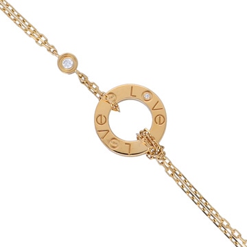 カルティエ ラブサークル ブレスレット 2PD ゴールド CRB6038300 K18イエローゴールド YG レディース ジュエリー 【中古】【jewelry】