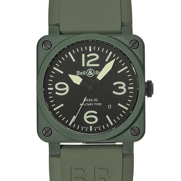 ベル＆ロス BR 03-92 ミリタリー セラミック BR03-92-CK ブラック メンズ 時計 【中古】【wristwatch】